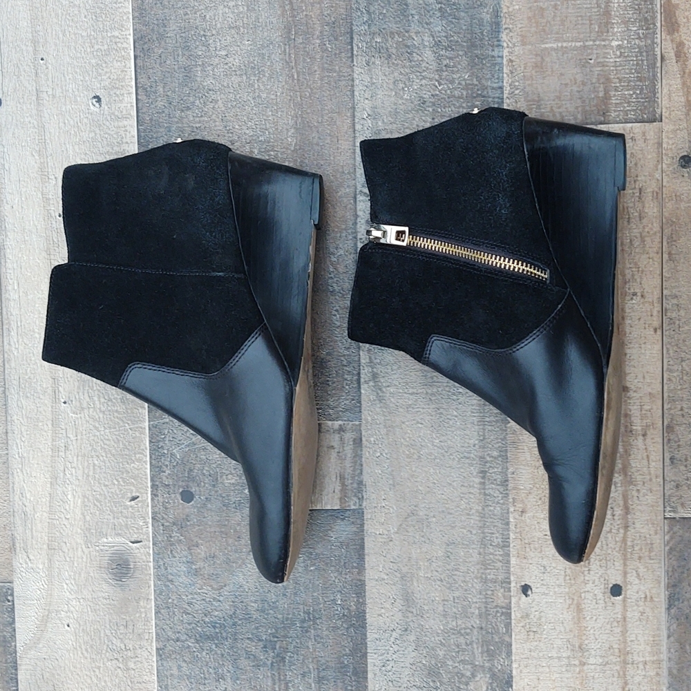 Coach Mystic Leather Wedge Booties sz 8.5 women's - Picture 2 of 16